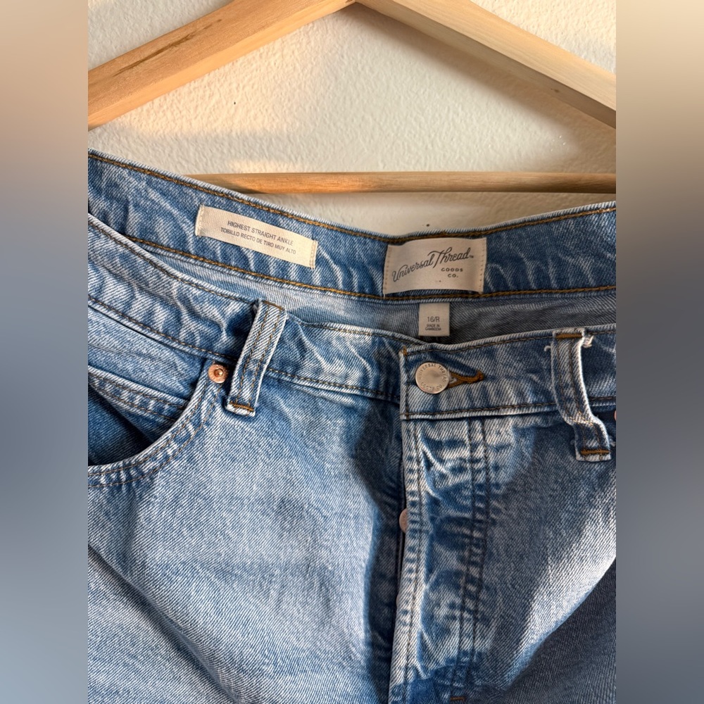 Universal Thread Jeans - Highest Rise Straight Ankle Light Wash (SOLD)